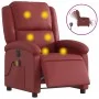 Sillón de masaje reclinable de cuero artificial rojo tinto de , Sillones - Ref: Foro24-3204223, Precio: 264,48 €, Descuento: %