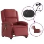 Sillón de masaje reclinable de cuero artificial rojo tinto de , Sillones - Ref: Foro24-3204223, Precio: 264,48 €, Descuento: %