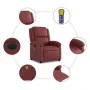 Sillón de masaje reclinable de cuero artificial rojo tinto de , Sillones - Ref: Foro24-3204223, Precio: 264,48 €, Descuento: %