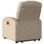 Sillón reclinable elevable cuero artificial color capuchino de , Sillones - Ref: Foro24-3204436, Precio: 301,52 €, Descuento: %