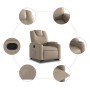 Sillón reclinable elevable cuero artificial color capuchino de , Sillones - Ref: Foro24-3204436, Precio: 280,67 €, Descuento: %