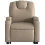 Sillón reclinable elevable cuero artificial color capuchino de , Sillones - Ref: Foro24-3204436, Precio: 301,52 €, Descuento: %