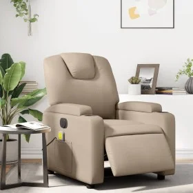 Sillón reclinable de masaje eléctrico cuero sintético capuchino de , Sillones - Ref: Foro24-3204429, Precio: 310,12 €, Descue...