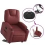 Sillón reclinable elevable cuero artificial rojo tinto de , Sillones - Ref: Foro24-3204434, Precio: 313,17 €, Descuento: %