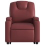 Sillón reclinable elevable cuero artificial rojo tinto de , Sillones - Ref: Foro24-3204434, Precio: 303,60 €, Descuento: %