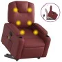 Sillón reclinable de masaje de pie cuero artificial rojo tinto de , Sillones - Ref: Foro24-3204441, Precio: 334,13 €, Descuen...