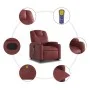 Sillón reclinable de masaje de pie cuero artificial rojo tinto de , Sillones - Ref: Foro24-3204441, Precio: 334,13 €, Descuen...