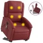 Sillón reclinable de masaje de pie cuero artificial rojo tinto de , Sillones - Ref: Foro24-3204237, Precio: 297,55 €, Descuen...