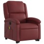 Sillón reclinable de masaje de pie cuero artificial rojo tinto de , Sillones - Ref: Foro24-3204237, Precio: 282,85 €, Descuen...