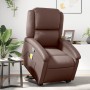 Sillón reclinable de masaje de pie de cuero sintético marrón de , Sillones - Ref: Foro24-3204235, Precio: 292,26 €, Descuento: %