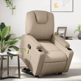 Cappuccino artificial leather foot massage recliner by , Armchairs - Ref: Foro24-3204443, Price: 349,16 €, Discount: %