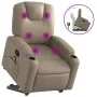 Sillón reclinable masaje pie cuero artificial color capuchino de , Sillones - Ref: Foro24-3204443, Precio: 349,16 €, Descuent...