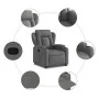 Hebbarer Liegesessel aus dunkelgrauem Stoff von , Sessel - Ref: Foro24-3204483, Preis: 333,68 €, Rabatt: %