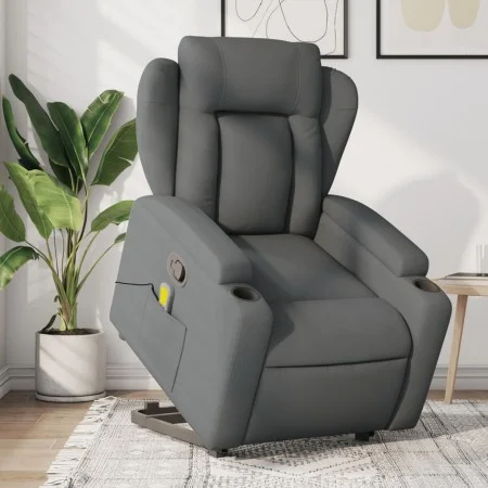 Silla de masaje reclinable de pie de tela gris oscuro de , Sillones - Ref: Foro24-3204495, Precio: 314,93 €, Descuento: %