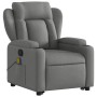 Silla de masaje reclinable de pie de tela gris oscuro de , Sillones - Ref: Foro24-3204495, Precio: 299,33 €, Descuento: %