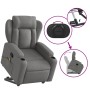 Silla de masaje reclinable de pie de tela gris oscuro de , Sillones - Ref: Foro24-3204495, Precio: 299,33 €, Descuento: %