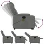 Silla de masaje reclinable de pie de tela gris oscuro de , Sillones - Ref: Foro24-3204495, Precio: 314,93 €, Descuento: %