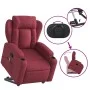 Sillón reclinable de masaje elevable tela rojo tinto de , Sillones - Ref: Foro24-3204497, Precio: 343,29 €, Descuento: %