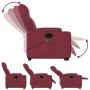 Sillón reclinable de masaje elevable tela rojo tinto de , Sillones - Ref: Foro24-3204497, Precio: 343,29 €, Descuento: %
