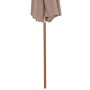 Sombrilla de dos pisos palo de madera 270 cm gris topo de vidaXL, Sombrillas - Ref: Foro24-44520, Precio: 113,45 €, Descuento: %