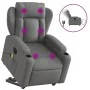 Sillón de masaje eléctrico reclinable elevable tela gris oscuro de , Sillones - Ref: Foro24-3204519, Precio: 367,92 €, Descue...