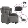 Sillón de masaje eléctrico reclinable elevable tela gris oscuro de , Sillones - Ref: Foro24-3204519, Precio: 367,92 €, Descue...