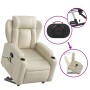 Sillón reclinable de masaje de pie cuero artificial color crema de , Sillones - Ref: Foro24-3204552, Precio: 328,27 €, Descue...