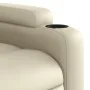 Cream-colored artificial leather foot massage recliner by , Armchairs - Ref: Foro24-3204552, Price: 351,42 €, Discount: %