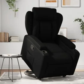 Sillón reclinable elevable cuero artificial negro de , Sillones - Ref: Foro24-3204544, Precio: 303,03 €, Descuento: %