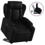 Sillón reclinable elevable cuero artificial negro de , Sillones - Ref: Foro24-3204544, Precio: 303,03 €, Descuento: %
