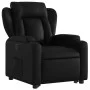 Sillón reclinable elevable cuero artificial negro de , Sillones - Ref: Foro24-3204544, Precio: 303,03 €, Descuento: %