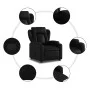Sillón reclinable elevable cuero artificial negro de , Sillones - Ref: Foro24-3204544, Precio: 303,03 €, Descuento: %
