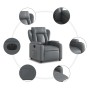 Sillón reclinable eléctrico de cuero sintético gris de , Sillones - Ref: Foro24-3204533, Precio: 250,53 €, Descuento: %
