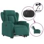 Sillón eléctrico reclinable elevable de tela verde oscuro de , Sillones - Ref: Foro24-3204512, Precio: 349,05 €, Descuento: %