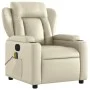 Sillón de masaje reclinable eléctrico cuero sintético crema de , Sillones - Ref: Foro24-3204538, Precio: 312,35 €, Descuento: %