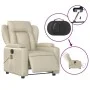 Sillón de masaje reclinable eléctrico cuero sintético crema de , Sillones - Ref: Foro24-3204538, Precio: 312,35 €, Descuento: %