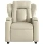 Sillón de masaje reclinable eléctrico cuero sintético crema de , Sillones - Ref: Foro24-3204538, Precio: 312,35 €, Descuento: %