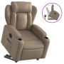 Sillón reclinable elevable cuero artificial color capuchino de , Sillones - Ref: Foro24-3204550, Precio: 301,13 €, Descuento: %
