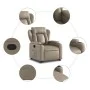 Sillón reclinable elevable cuero artificial color capuchino de , Sillones - Ref: Foro24-3204550, Precio: 316,22 €, Descuento: %