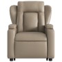 Sillón reclinable elevable cuero artificial color capuchino de , Sillones - Ref: Foro24-3204550, Precio: 301,13 €, Descuento: %