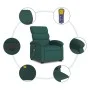 Sillón masaje eléctrico reclinable elevable tela verde oscuro de , Sillones - Ref: Foro24-3204020, Precio: 356,85 €, Descuent...