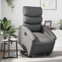 Sillón reclinable elevable eléctrico de cuero sintético gris de , Sillones - Ref: Foro24-3204057, Precio: 309,29 €, Descuento: %
