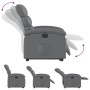 Sillón reclinable elevable eléctrico de cuero sintético gris de , Sillones - Ref: Foro24-3204057, Precio: 309,29 €, Descuento: %