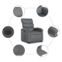 Sillón reclinable elevable eléctrico de cuero sintético gris de , Sillones - Ref: Foro24-3204057, Precio: 309,29 €, Descuento: %