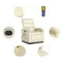 Sillón de masaje elevable eléctrico cuero sintético crema de , Sillones - Ref: Foro24-3204062, Precio: 337,83 €, Descuento: %