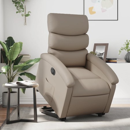 Sillón elevable eléctrico cuero artificial capuchino de , Sillones - Ref: Foro24-3204060, Precio: 309,99 €, Descuento: %