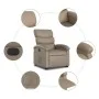 Sillón elevable eléctrico cuero artificial capuchino de , Sillones - Ref: Foro24-3204060, Precio: 330,56 €, Descuento: %