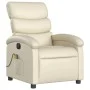 Sillón de masaje reclinable eléctrico cuero sintético crema de , Sillones - Ref: Foro24-3204034, Precio: 254,09 €, Descuento: %