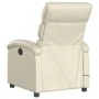 Sillón de masaje reclinable eléctrico cuero sintético crema de , Sillones - Ref: Foro24-3204034, Precio: 254,09 €, Descuento: %