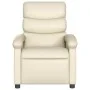 Sillón de masaje reclinable eléctrico cuero sintético crema de , Sillones - Ref: Foro24-3204034, Precio: 254,09 €, Descuento: %